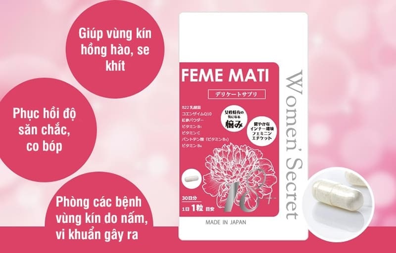 Những lí do nên mua ngay viên uống phụ khoa Feme Mati