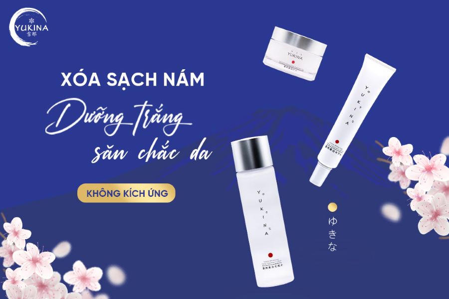 Bộ trị nám Yukina Medicated Skincare 3 món sang trọng, thanh lịch